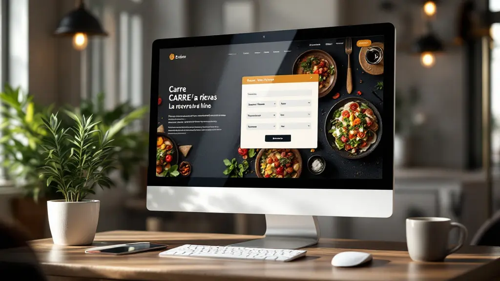 Site d'un restaurant avec sa carte et la réservation en ligne